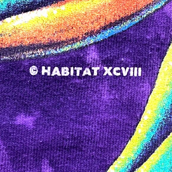 Rainforest Cafe Tree Frog Men's Purple Tie Dye 90s Vintage T Shirt - M - Picture 10 of 12